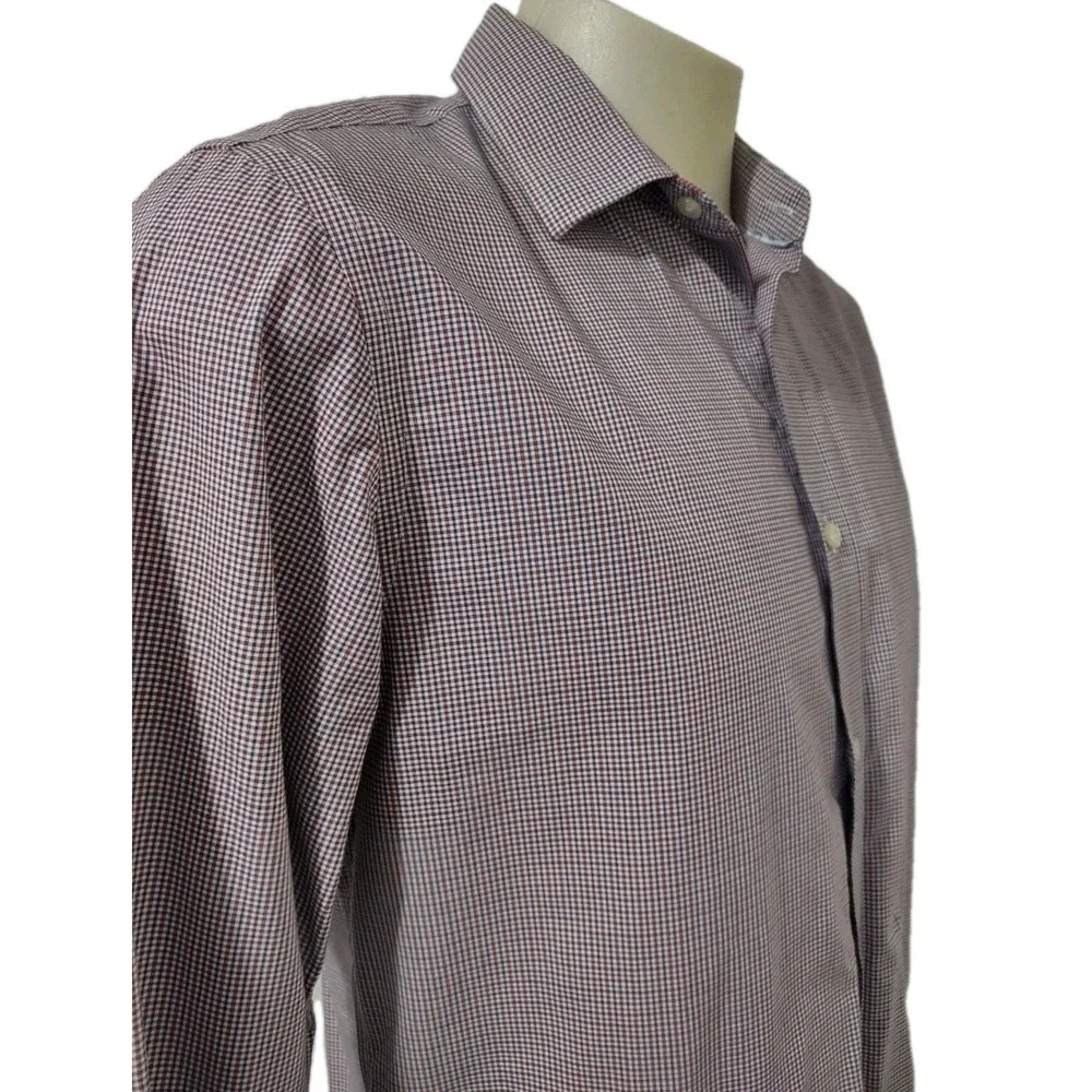 Banana Republic Dress Shirt Men's Size Large Slim Fit Collared Long sleeve Check